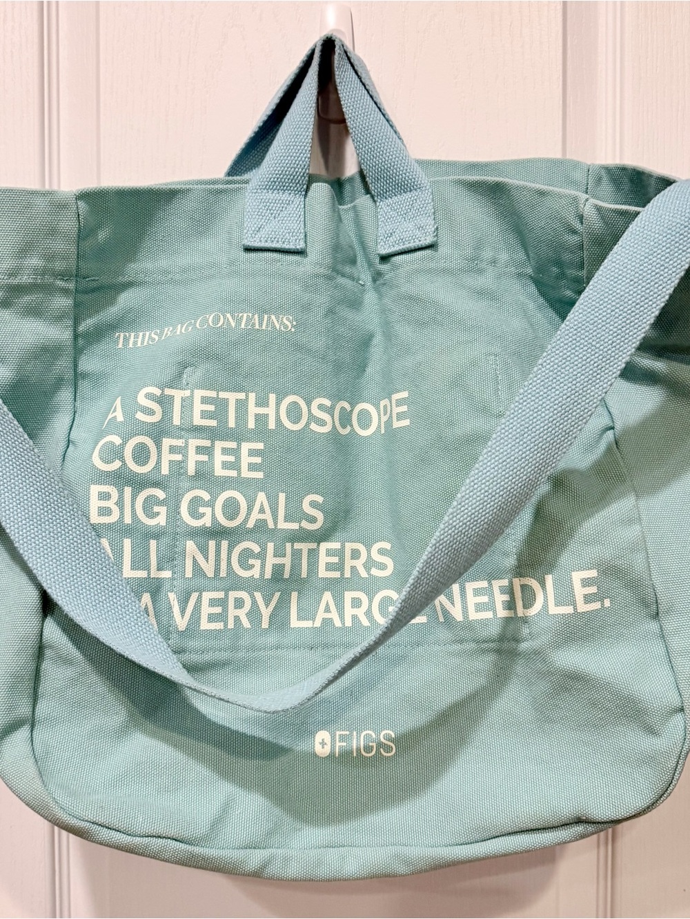 Baby blue large Figs Tote